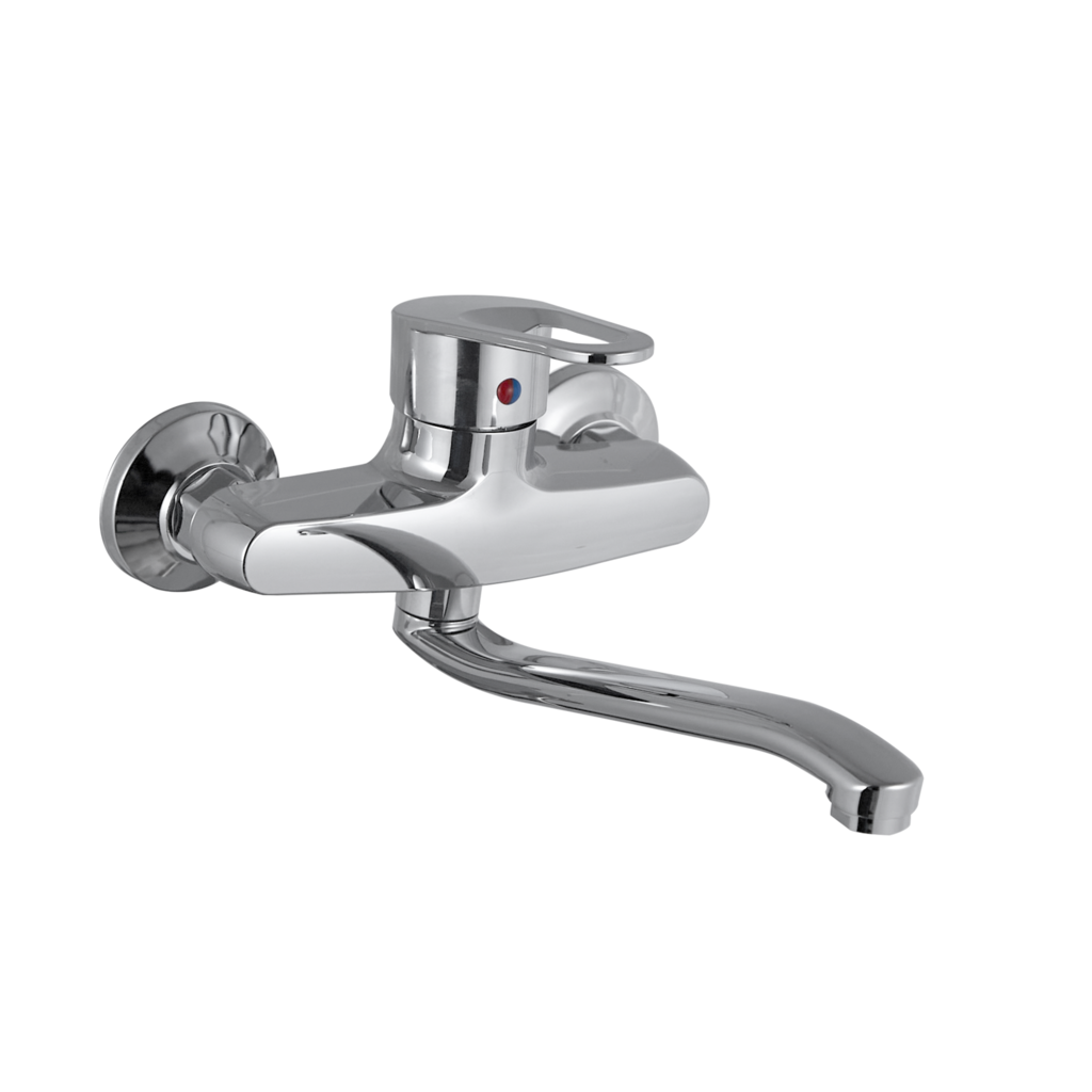 PL4606 (смес. настен. для умыв./мойки хром, композит. материал картр. D=35 мм)