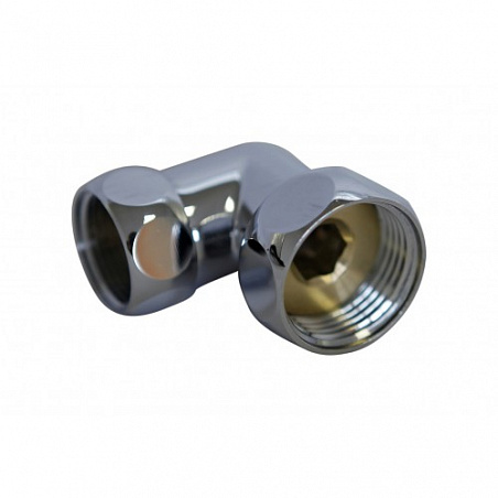 740SCH1010 Угловое соединение  1"х1" г/г (хром)(кор.20пар)